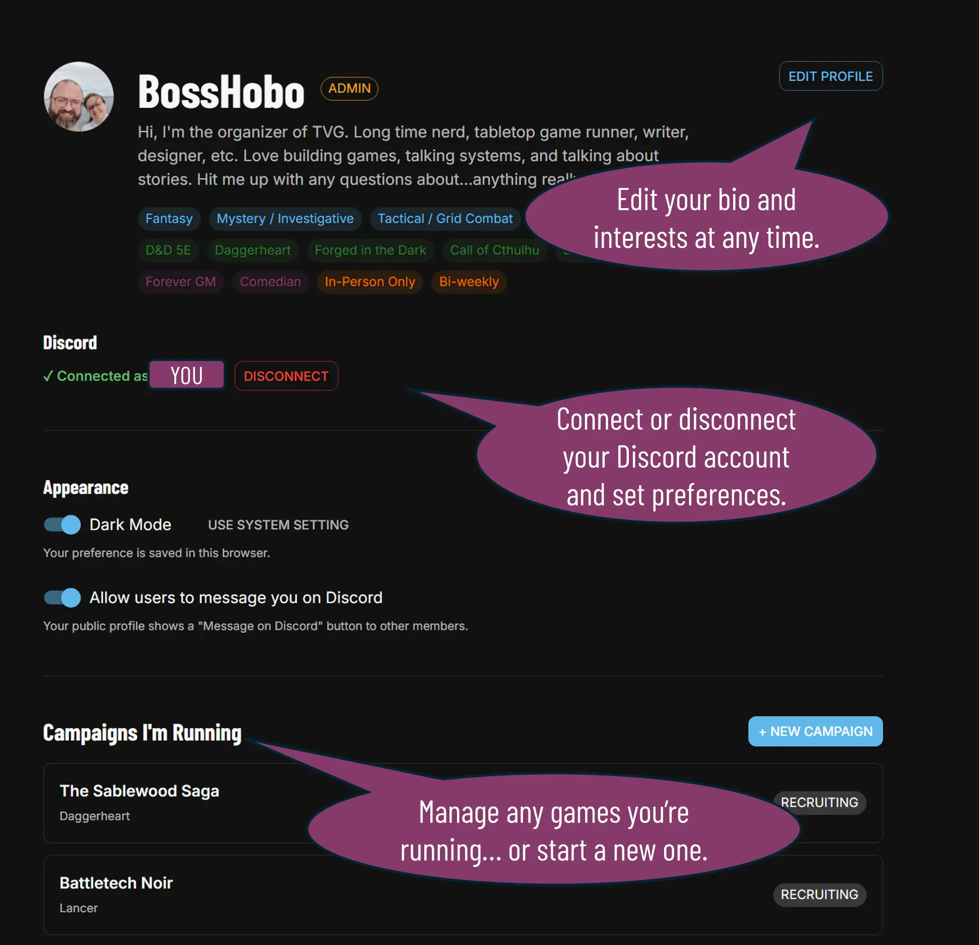 profile guide